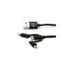 Cable Tres en Uno USB a Micro USB Lightning y Tipo C Sync Ray SR-TC41